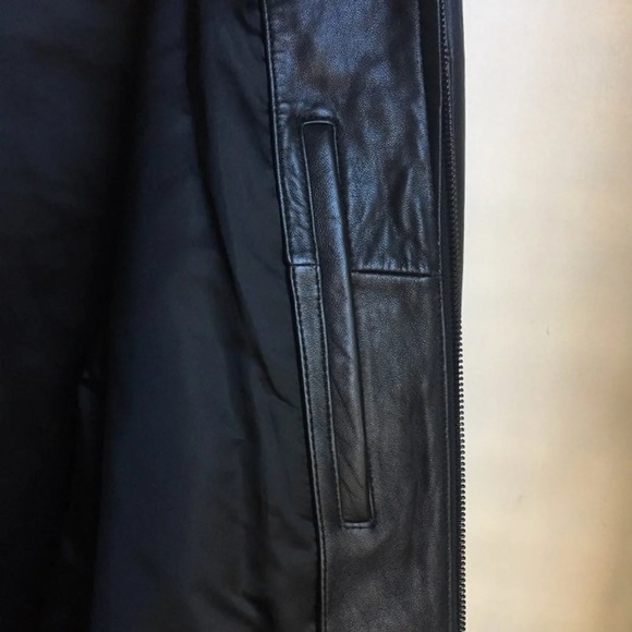 Men's Keneth Cole Black Leather Jacket - Picture 8 of 8